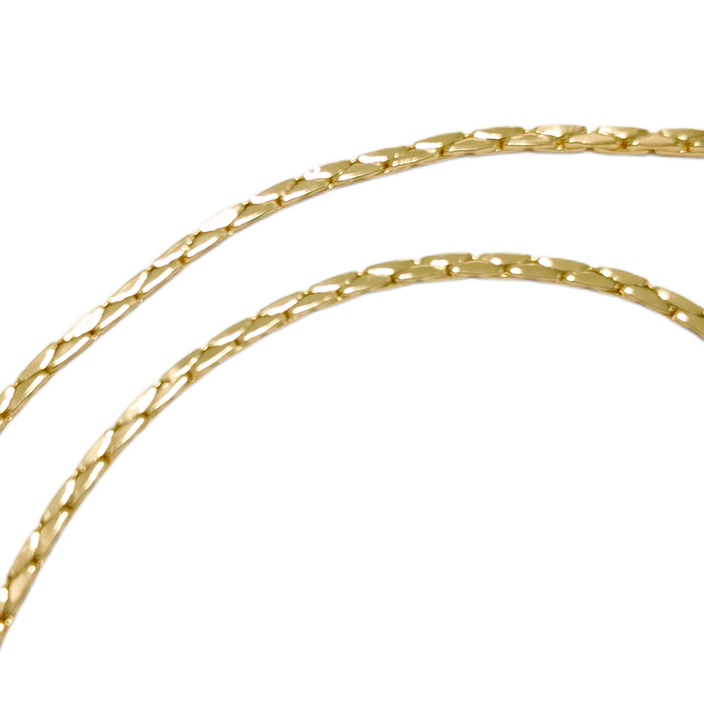 Vintage snake bone fine necklace with green cloud patterned glass extension chain design court retro