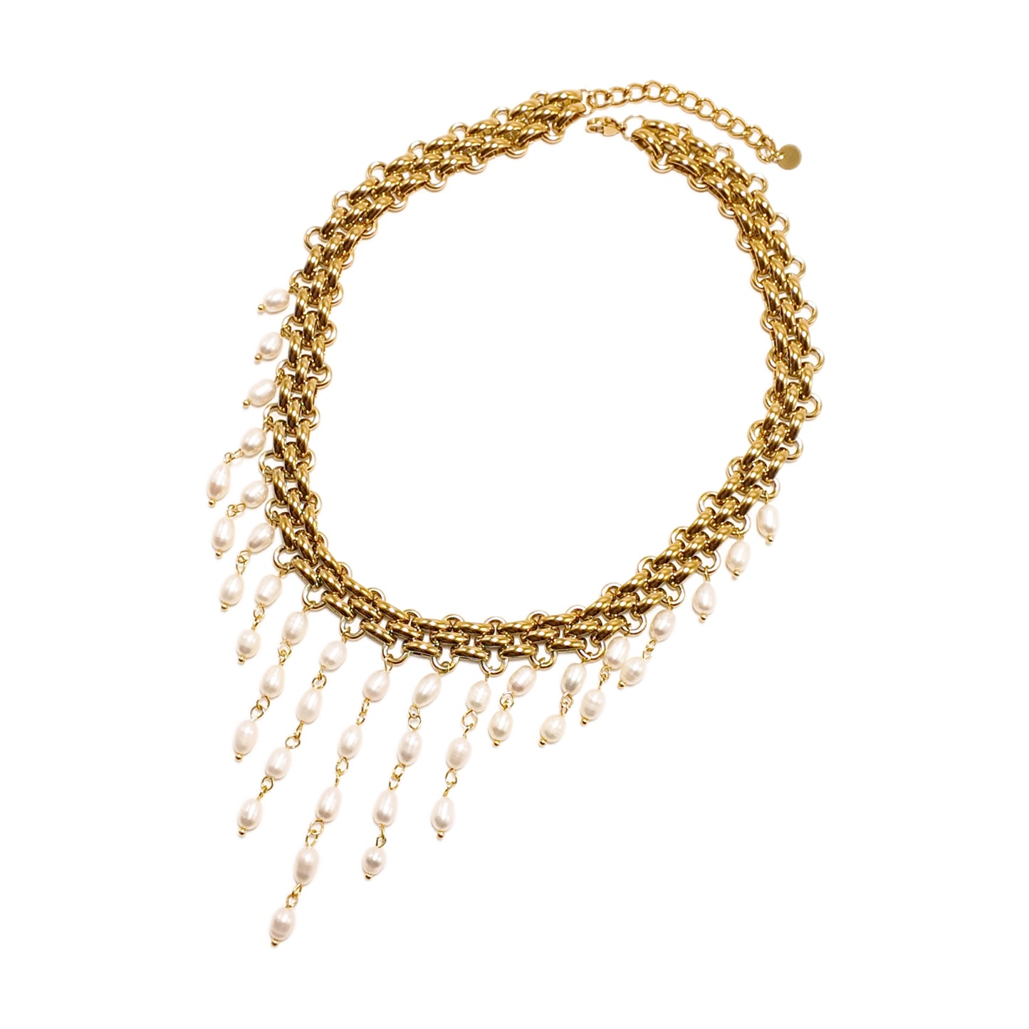 Vintage Baroque Natural Pearl Tassel Necklace Gorgeous Palace Vintage Style