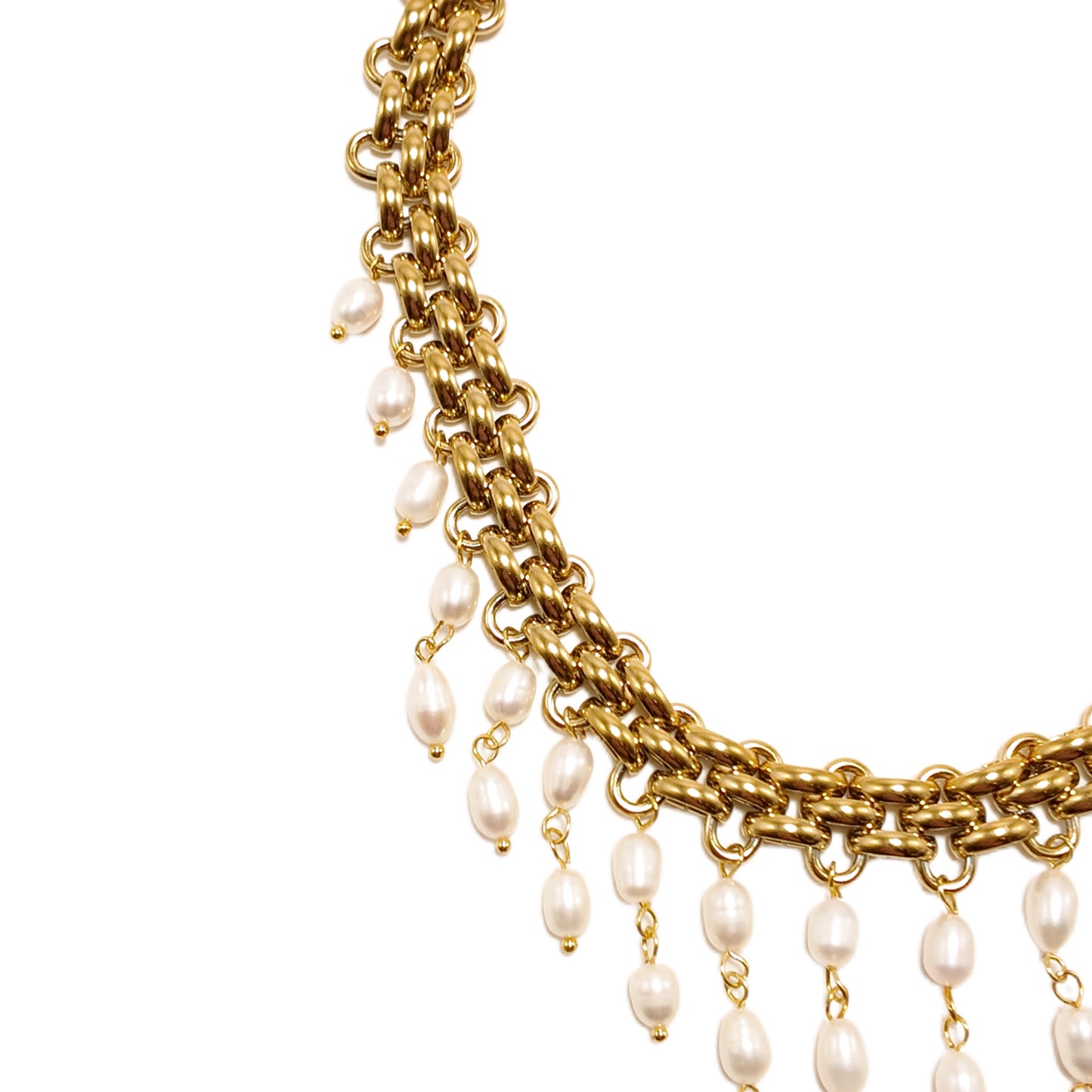 Vintage Baroque Natural Pearl Tassel Necklace Gorgeous Palace Vintage Style