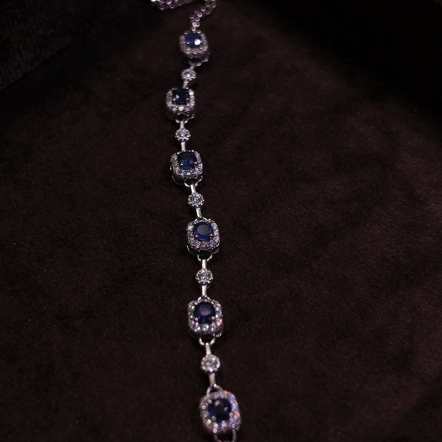 Natural aquamarine bracelet S925 pure silver blue square set with diamonds court retro
