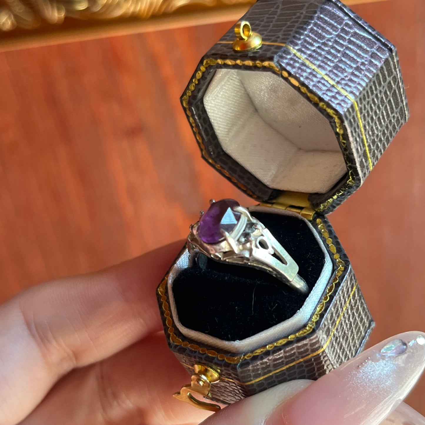 vintage ring sliver925 natural gemstones
