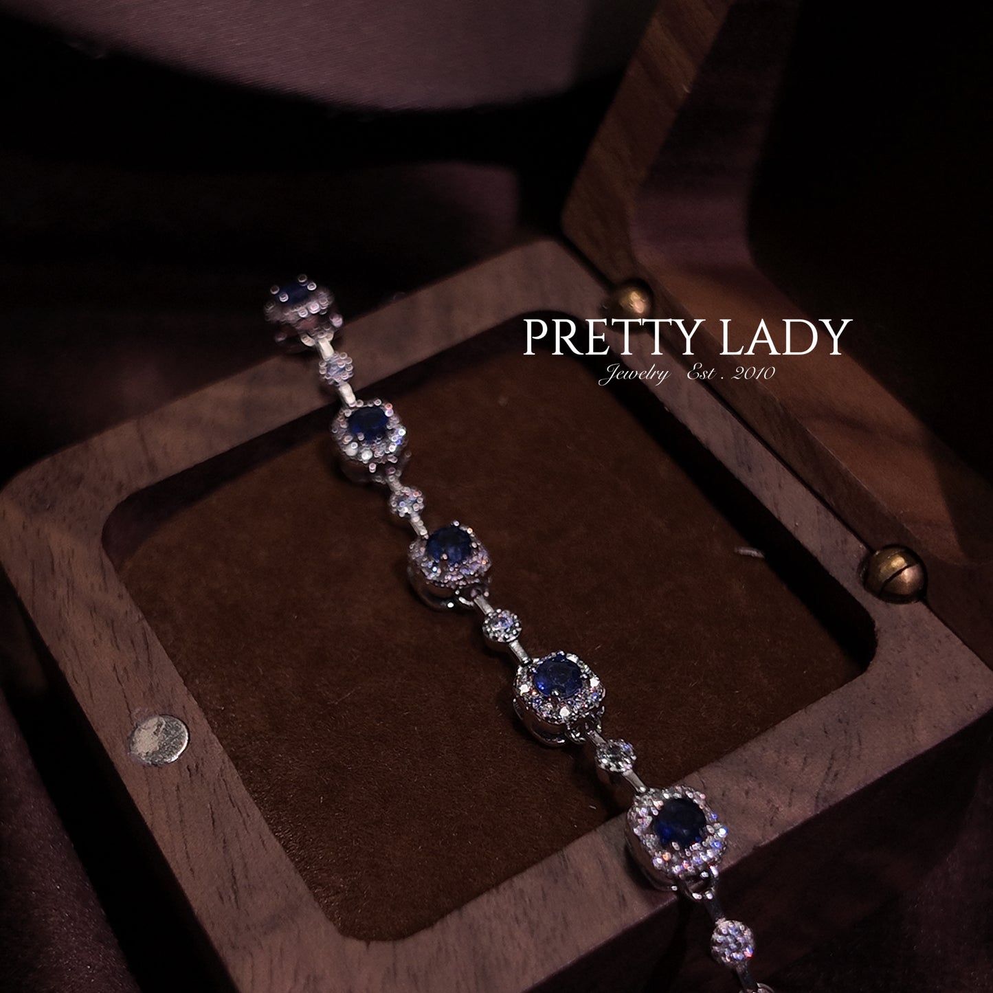 Natural aquamarine bracelet S925 pure silver blue square set with diamonds court retro