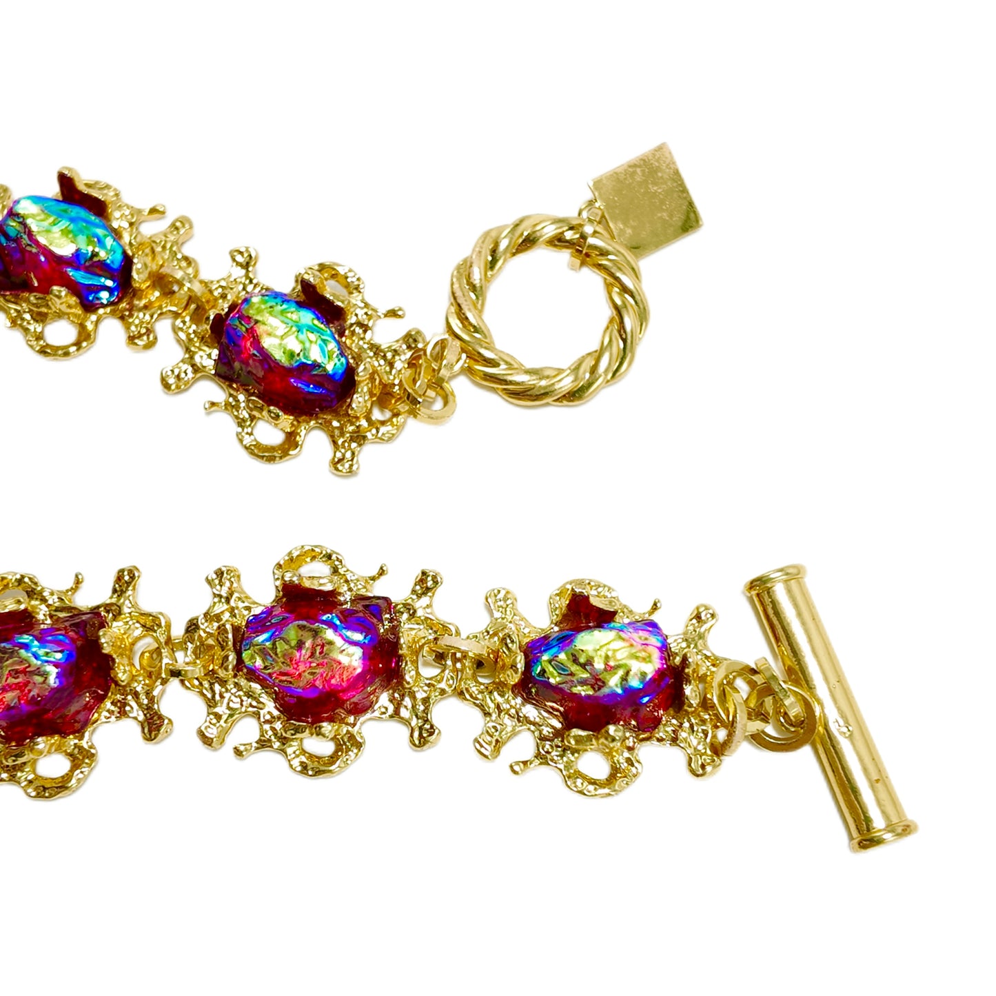 Gavilane Retro King Red Glass Heavy Industry Necklace Gorgeous Palace Retro