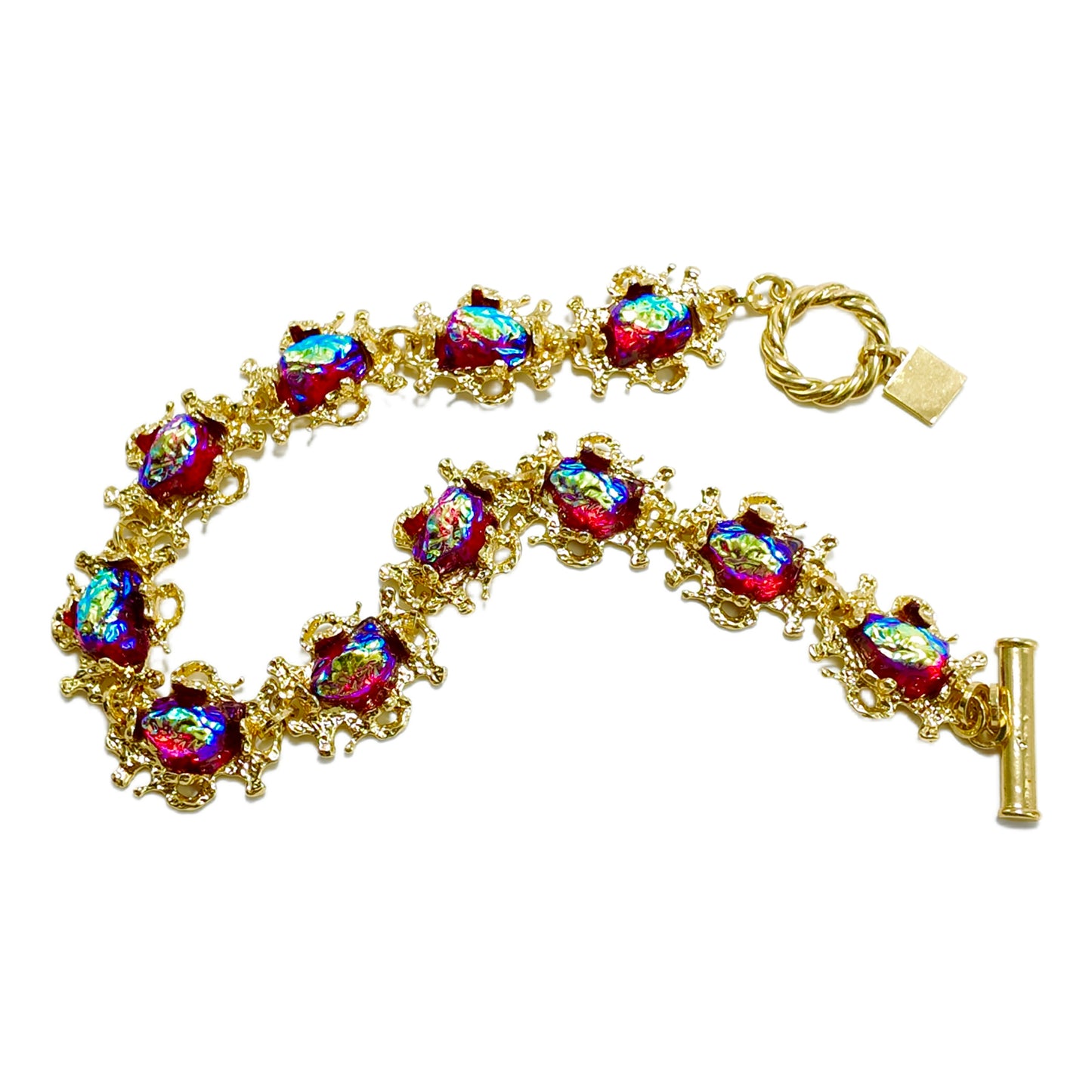 Gavilane Retro King Red Glass Heavy Industry Necklace Gorgeous Palace Retro