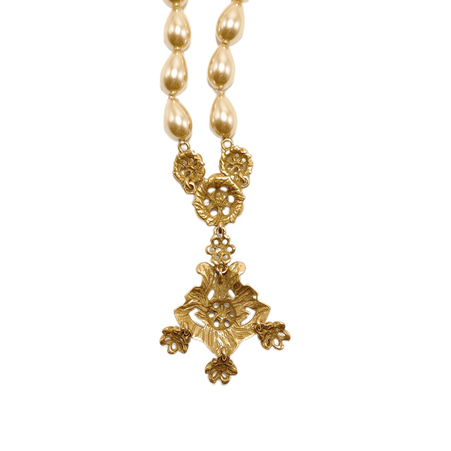 Vintage Baroque tassel heavy industry earring necklace set with palace retro style