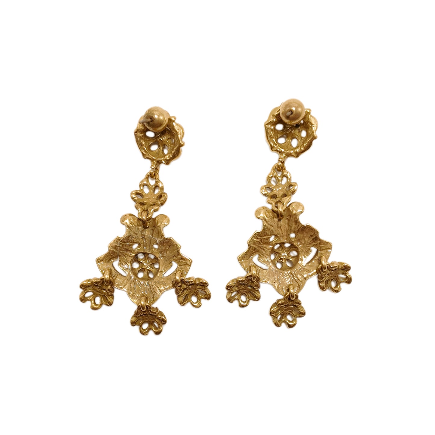 Vintage Baroque tassel heavy industry earring necklace set with palace retro style