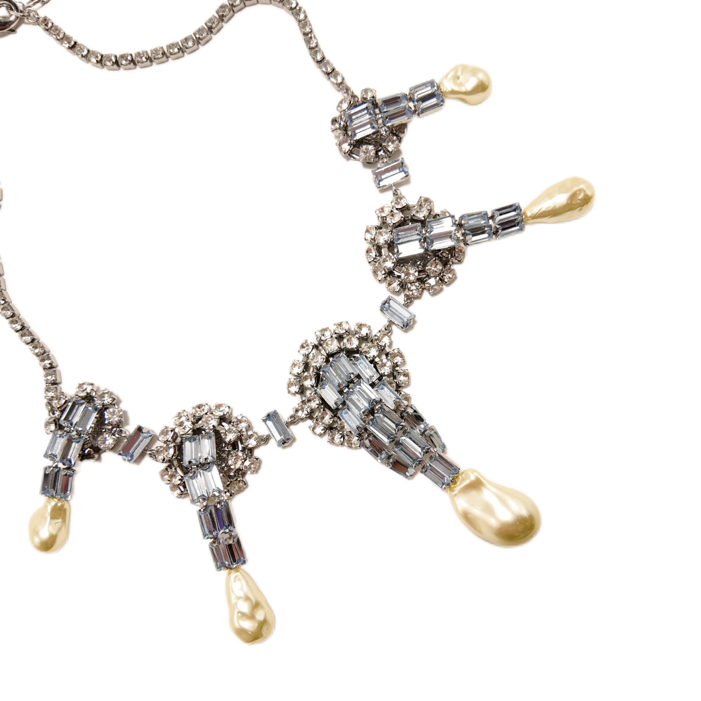 Vintage Baroque Pearl Necklace Earnail Set Gorgeous Retro