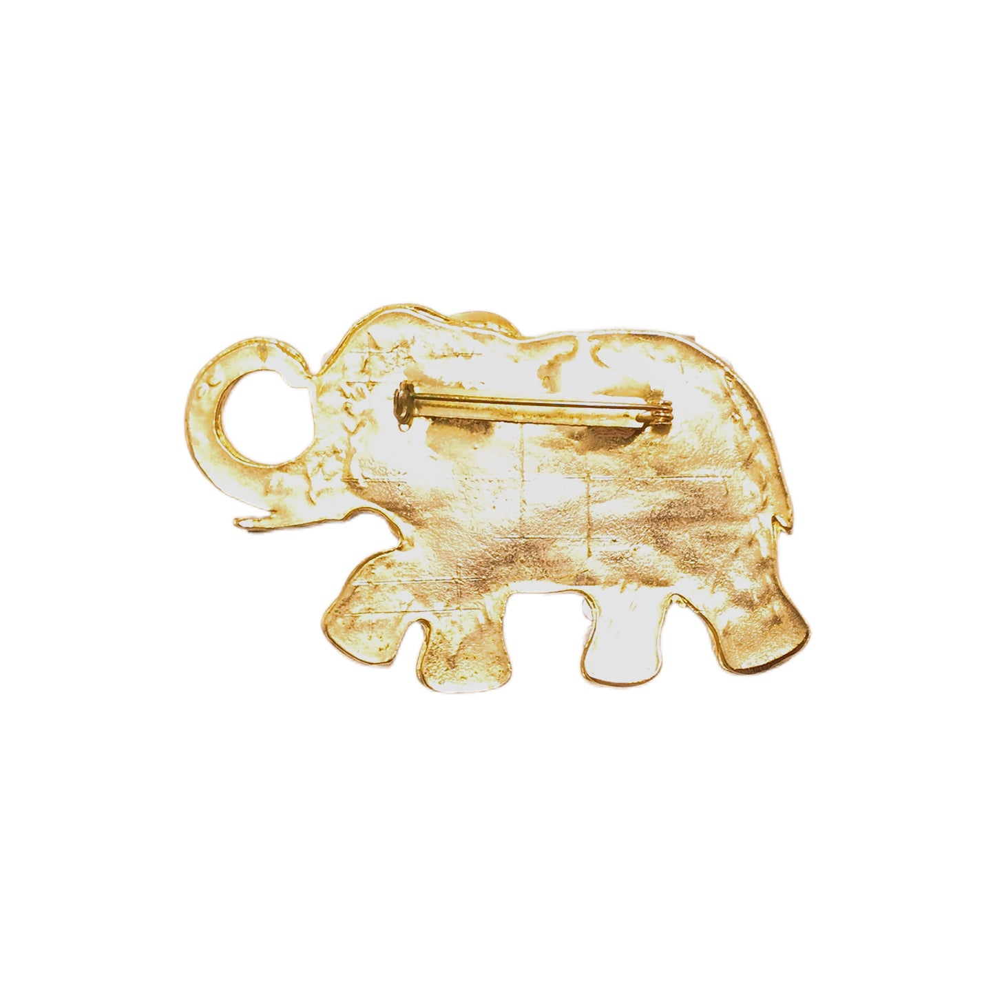 Vintage France 80s Elephant Rhinestone Diamond Set Brooch with Different Styles of Diamond Splicing Design Palace Vintage Style