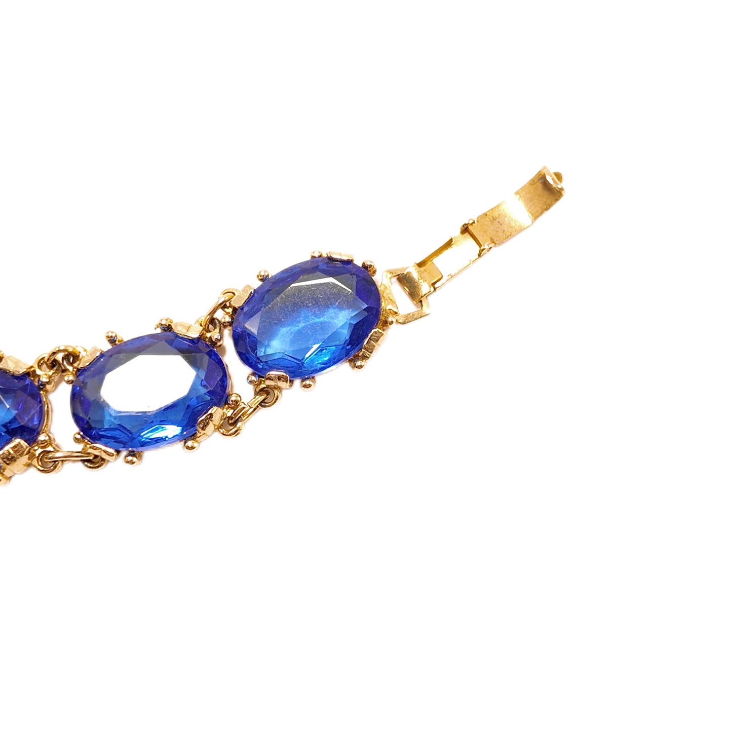 Vintage British 80s Blue Bracelet Transparent Blue Splicing Palace Vintage Style