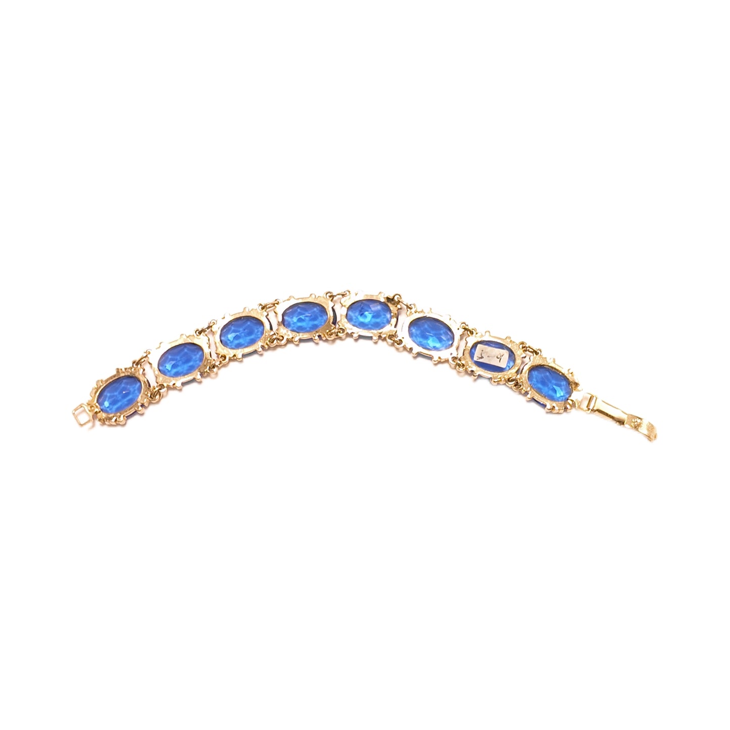 Vintage British 80s Blue Bracelet Transparent Blue Splicing Palace Vintage Style